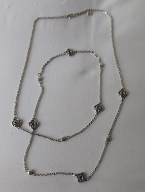 Brighton Silver Interlock Long Necklace